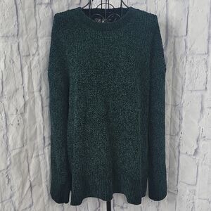 Matty M Forest Green Cozy Ribbed‎ Knit Sweater Medium